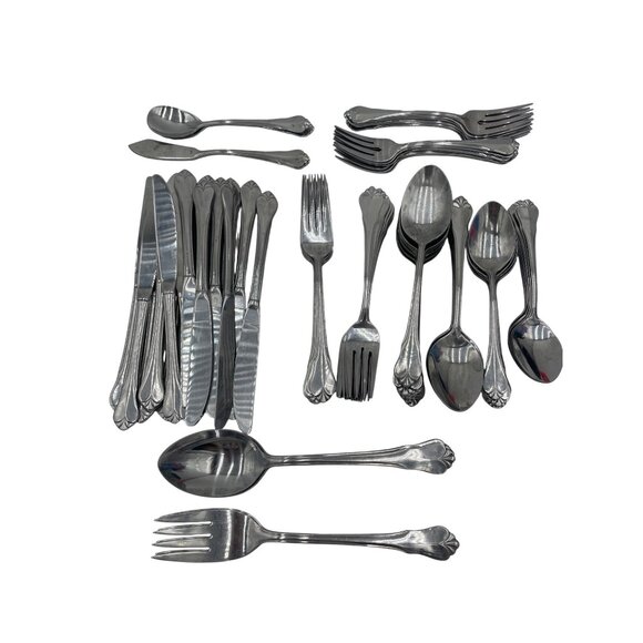 Vintage Revere Flatware Teaspoons Forks Knives Serving Utensils - Picture 1 of 9